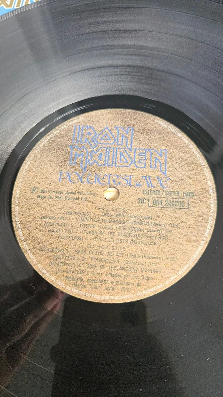Disco Vinil Lp Iron Maiden Powerslave + Encarte Rock Heavy Metal - Foto 4