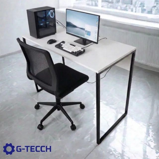 Mesa para Computador 1m NOVA Escrivaninha Industrial Multiuso Notebook de Escritório Birô - Foto 2