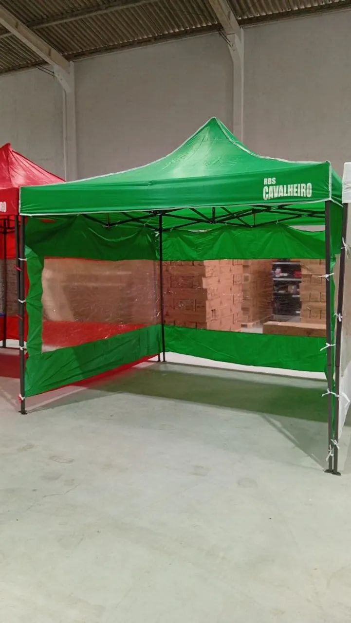 Kit Tenda Sanfonada 3x3 com parede lateral completa  - Foto 5