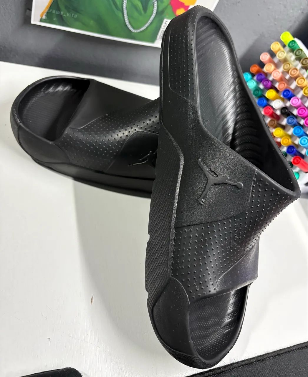  Chinelo Jordan Post Masculino - Preto - Foto 2