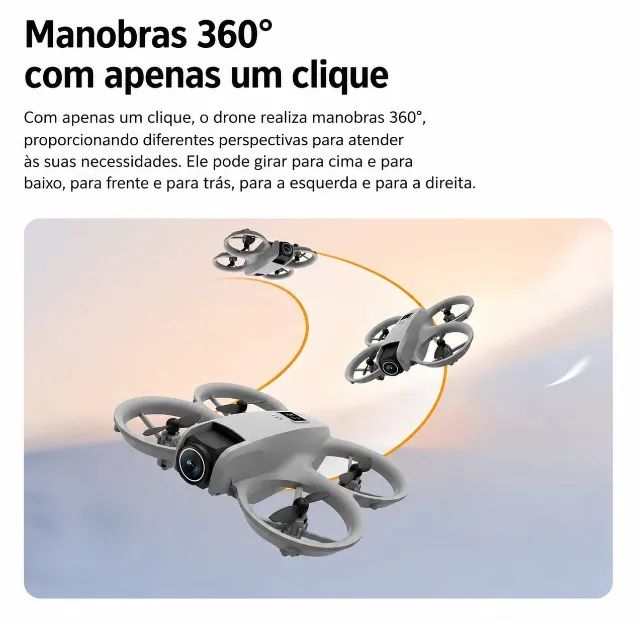 Drone Gt3 Mini C/ Câmera Hd Sensor Obstáculos 1 Bateria - Foto 4