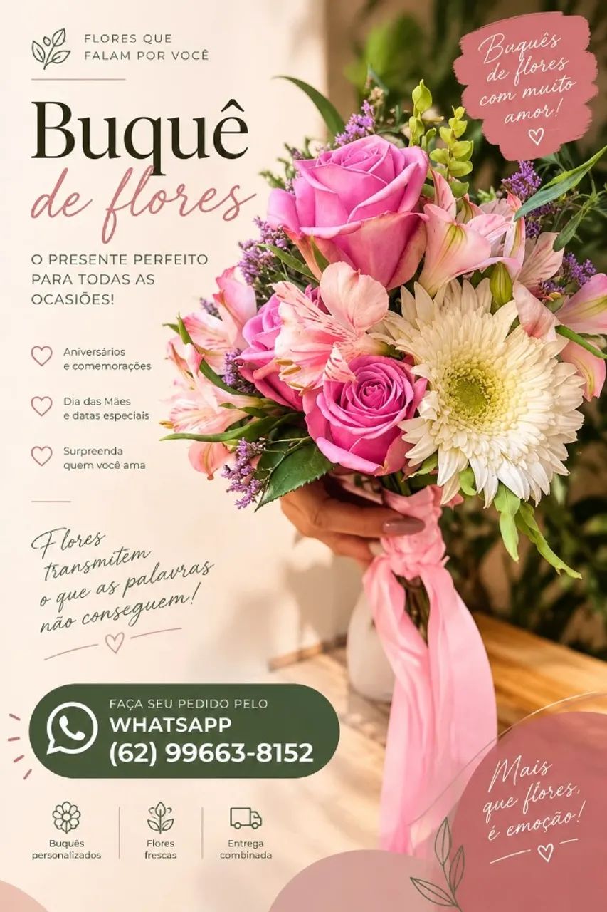 Flores de presente, arranjo floral