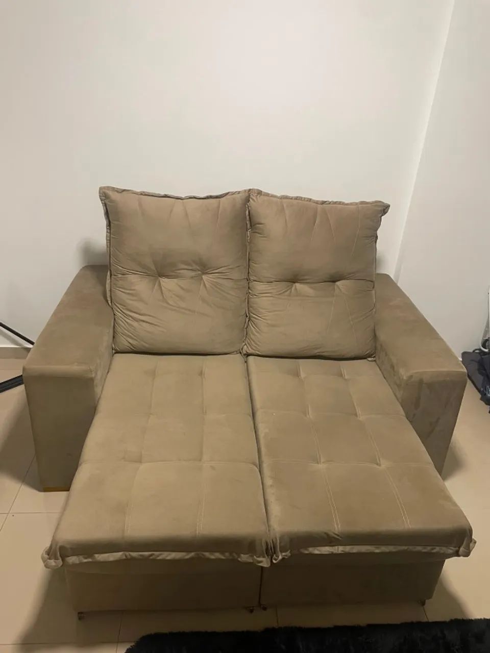 Sofa Siena 2 Lugares Bege - Foto 2