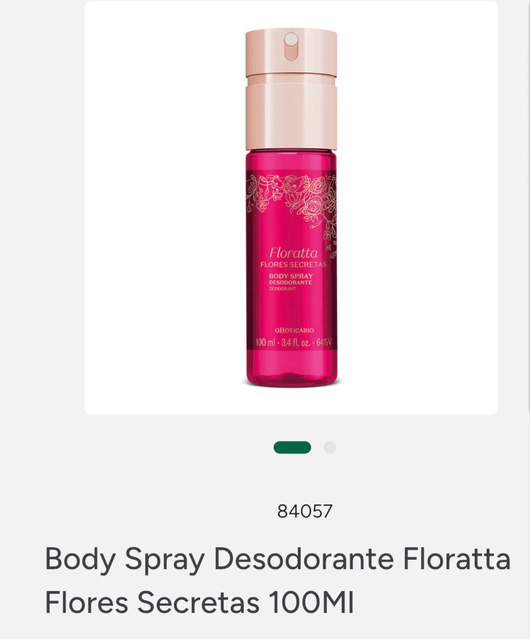 Body spray floratta flores secretas