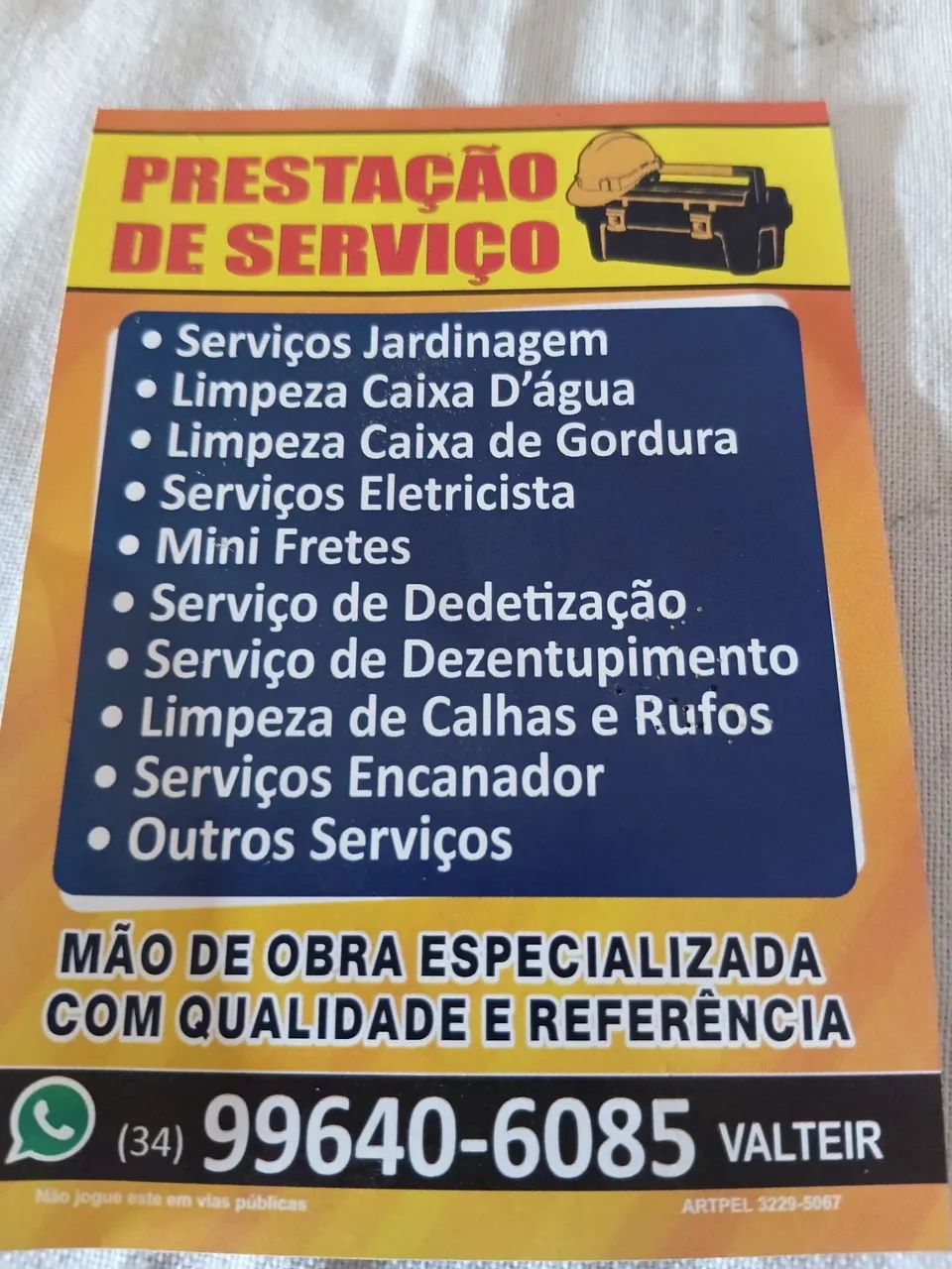 Prestação de serviços em Uberlândia 