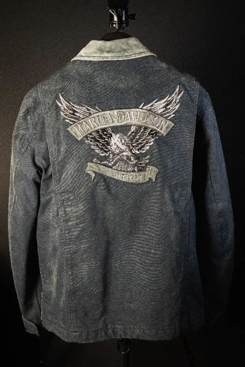 Jaqueta Harley-Davidson Canvas Original Masculina Eagle Preta - Foto 2