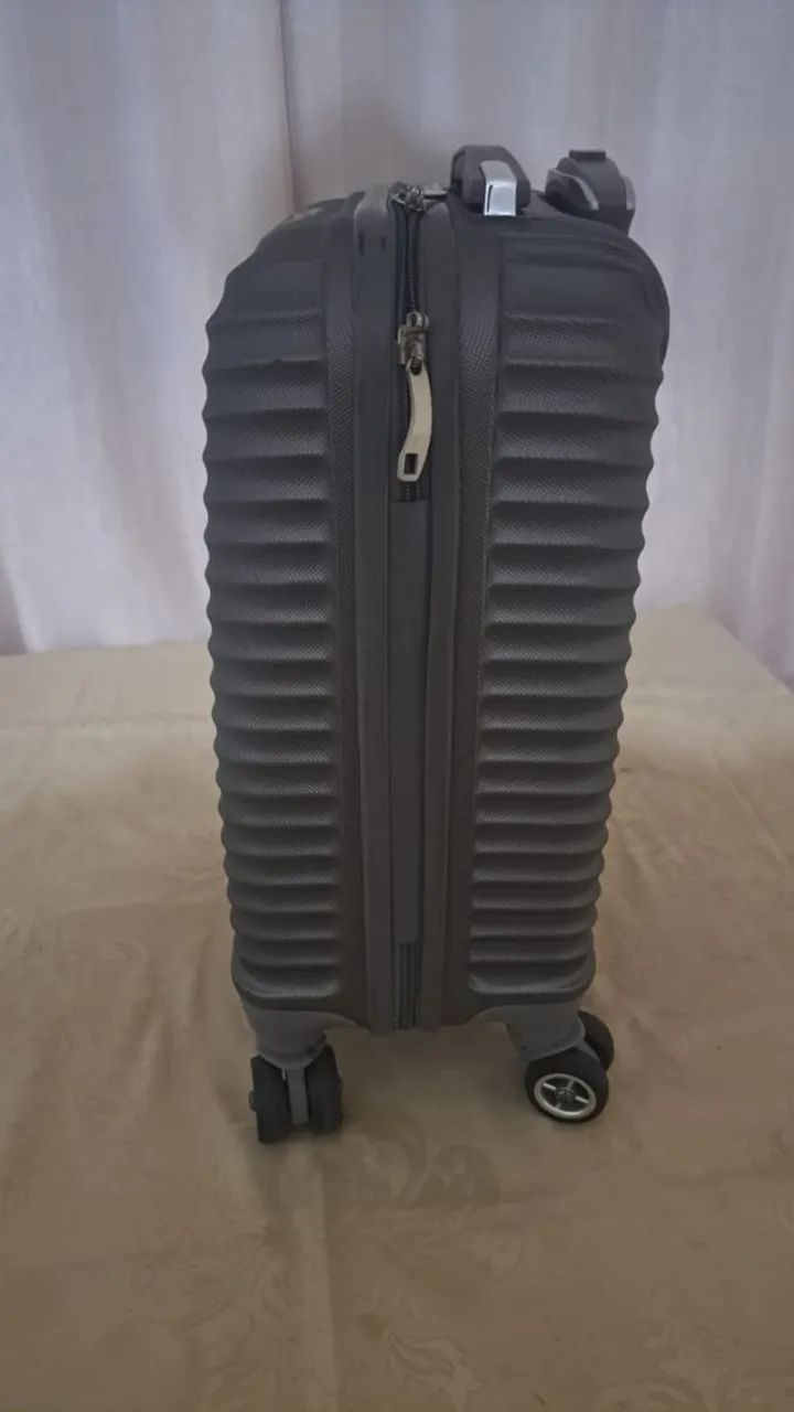 Mala Compacta Sestini Vega 2T Grafite - Rígida com Rodas 360° - Foto 4