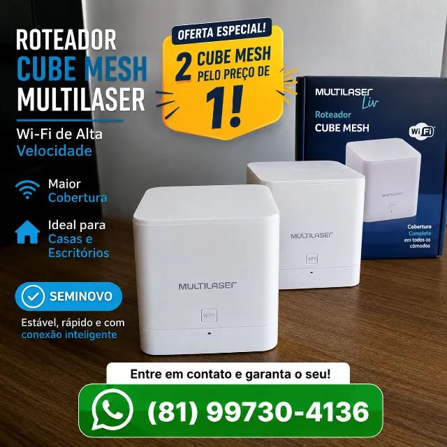 Roteador Cube Mesh Multilaser (kit com 2)