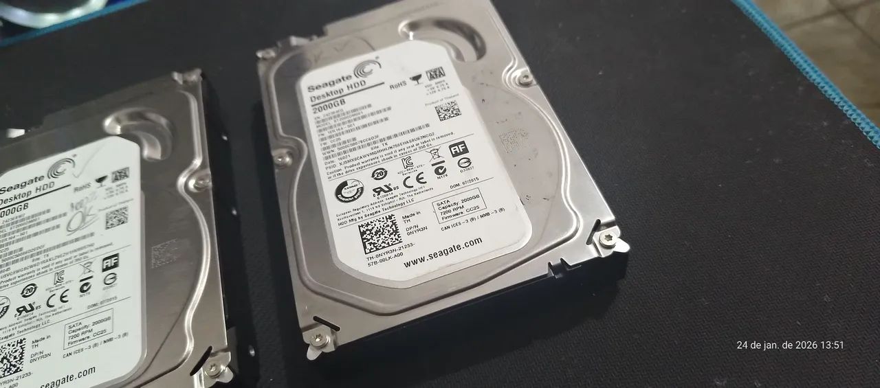 HD 2TB para Computador CPU Desktop DVR PS2 Fat ou Case Externa  - Foto 3