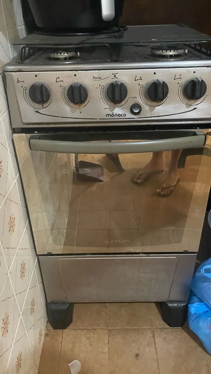 Fogão funcionando 