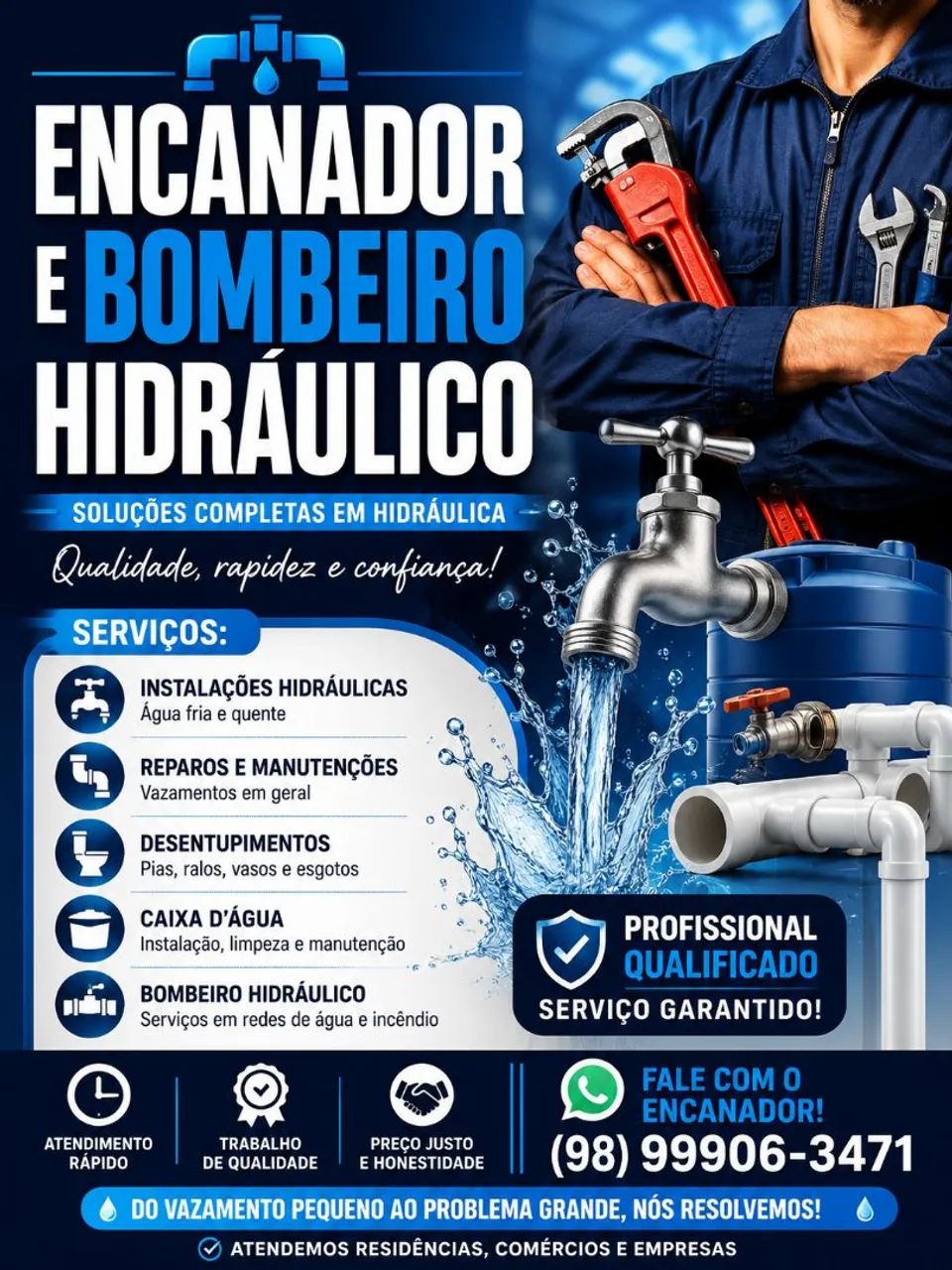 Encanador profissional 