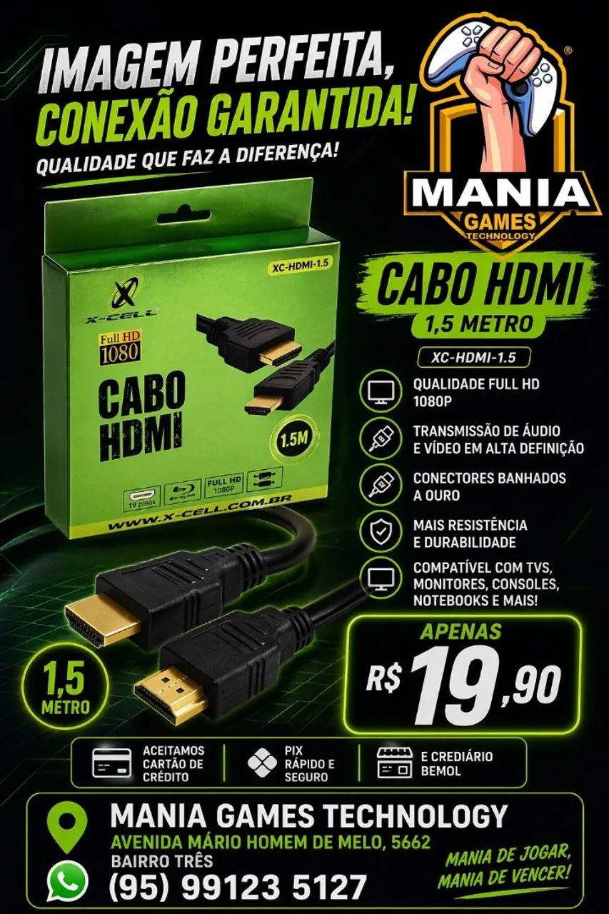 Cabo hdmi