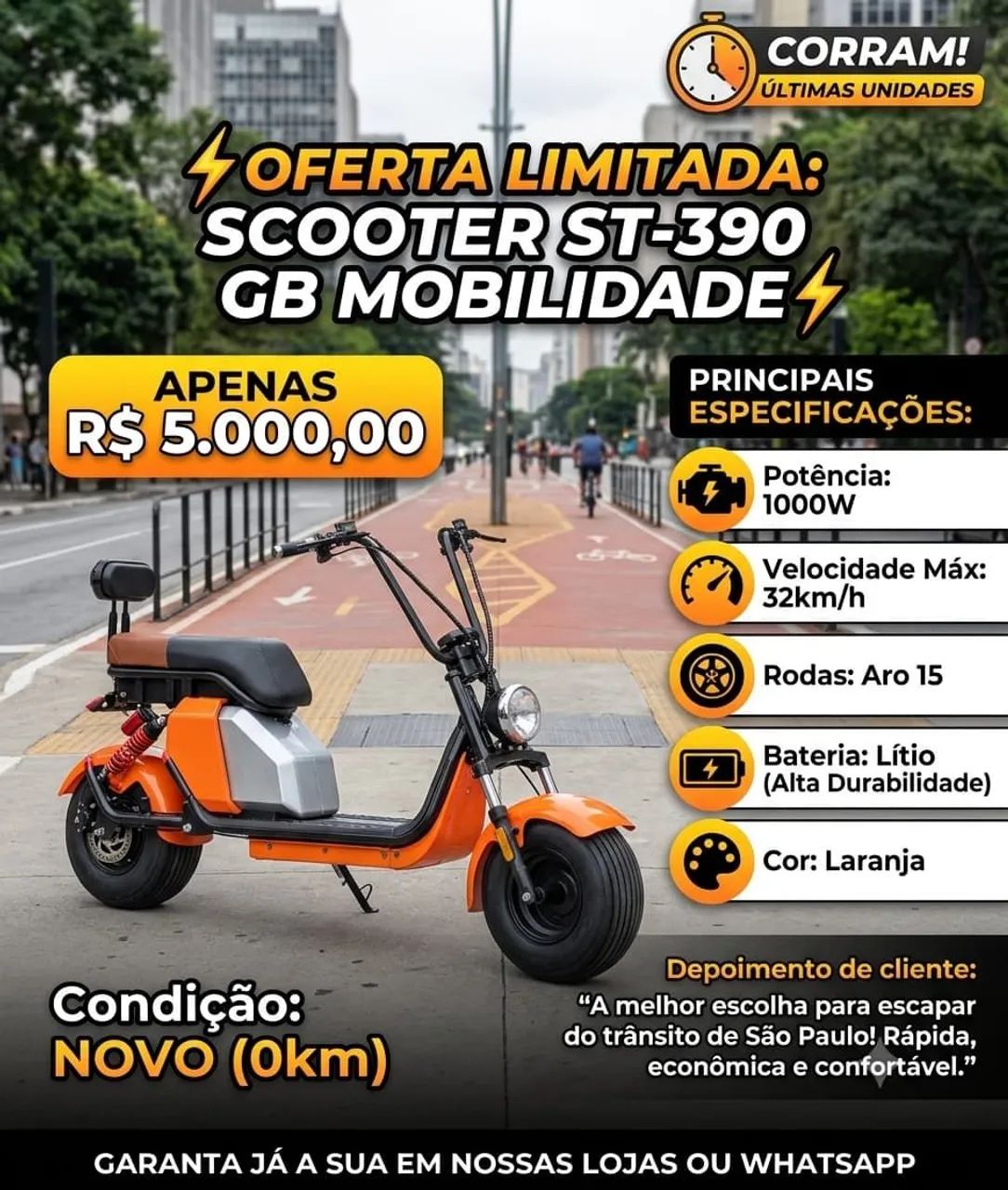 Moto elétrica 1000w