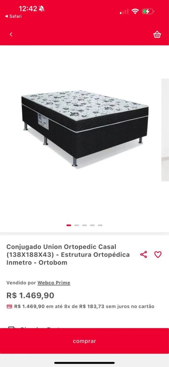Vendo cama casal ( base com colchão conjugado)  - Foto 2