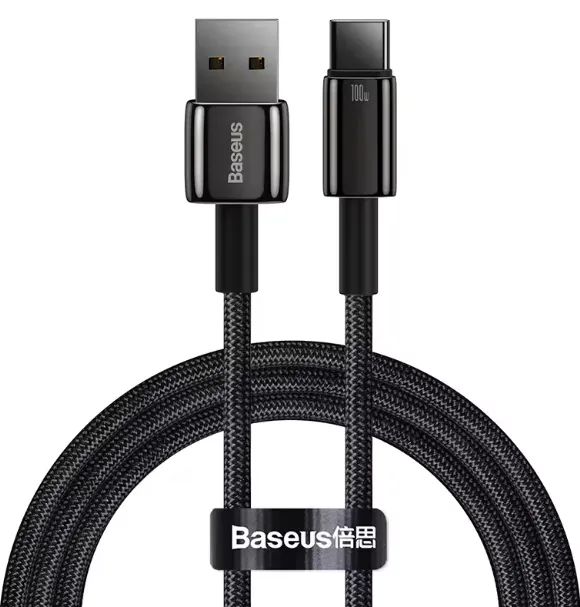 Cabo Baseus 100W Usb-A pra Usb-C 1M Lacrado - Foto 3