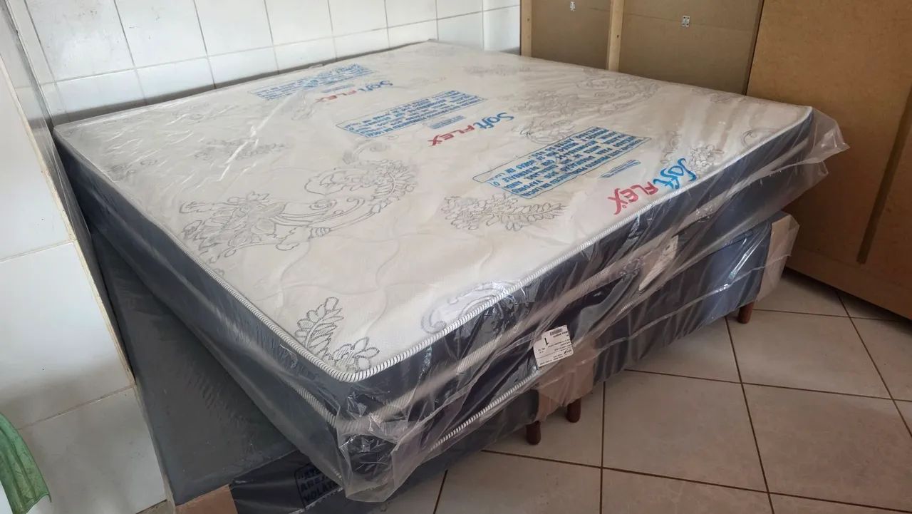 Cama box super King molas ensacadas nova  - Foto 2