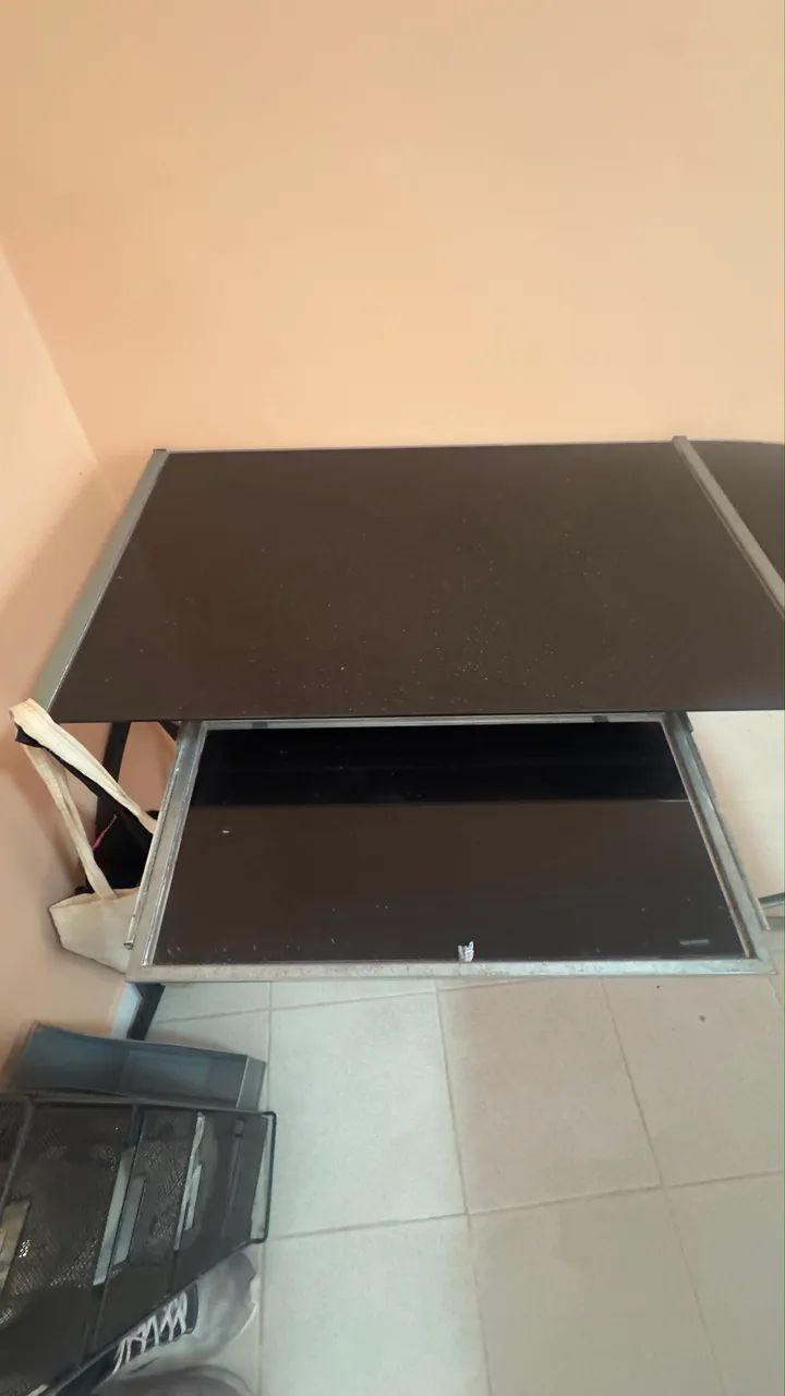 Mesa L escritório Vidro Temperado - Foto 2