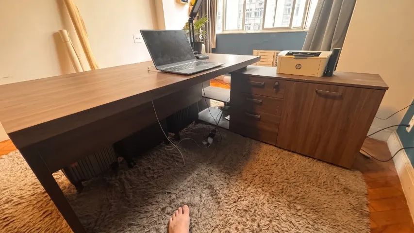 Mesa de Escritório Executiva em 'L'
