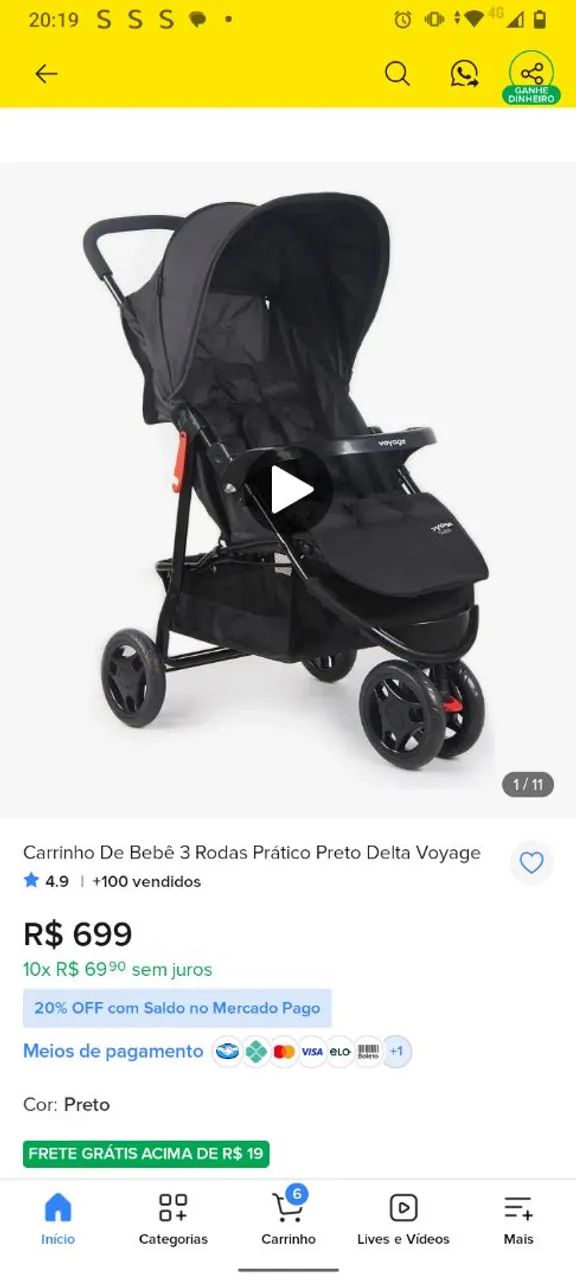 Vendo carrinho de bebê  - Foto 3