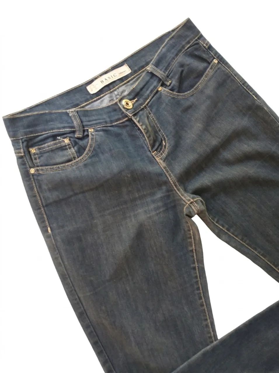 Calça Jeans BC Basic Azul-Escuro (TAM M) - Foto 2