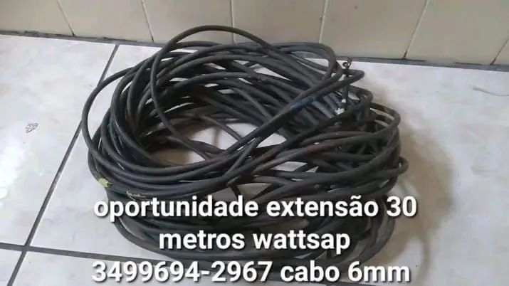 Oportunidade vendo extensão de 30 metros Cabo 6mm 