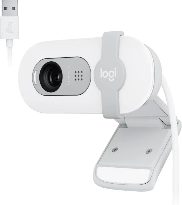 Webcam Full HD Logitech Brio 100 com Microfone Integrado, Proteção de Privacidade, Correçã - Foto 2