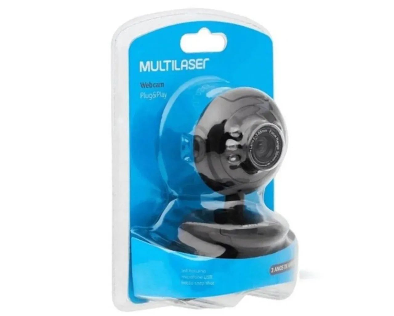 Webcam 480p USB WC045 Preta Multilaser plug & play<br>Com tecnologia de conexão Plug e Play, - Foto 3