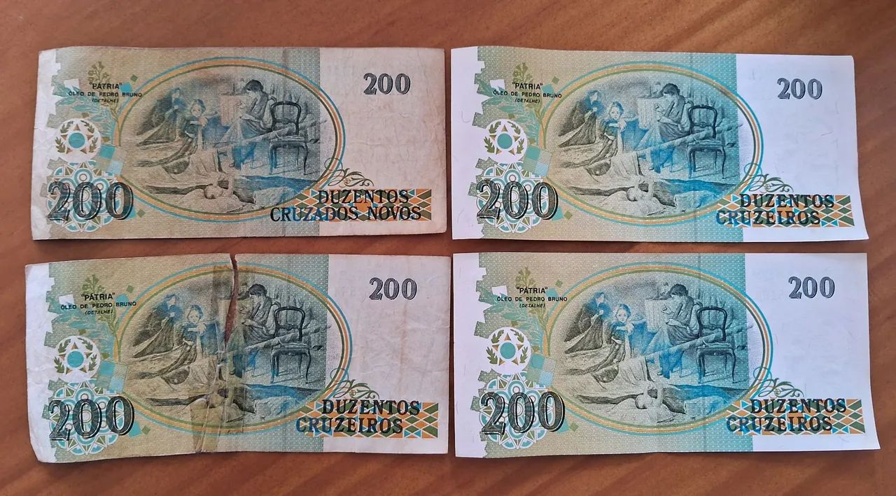 Cédula Usada de 200 Cruzeiros Efígie da República  - Foto 2