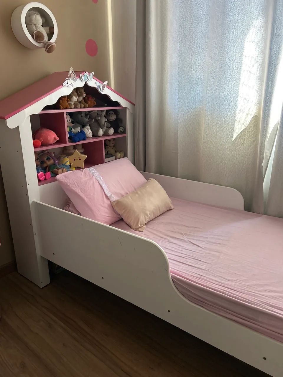 Cama casinha rosa