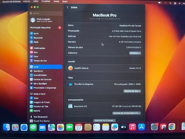 MacBook Pro Retina 13" (2018) - Core i5 Quad-Core / 8GB RAM / 512GB SSD / Touch Bar - Foto 2