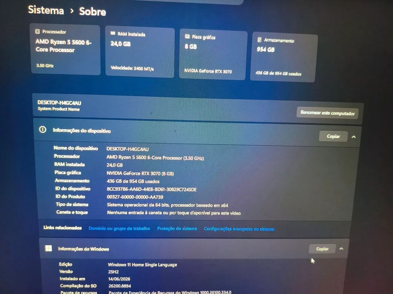 Pc gamer 32 ram rtx 3070 - Foto 5