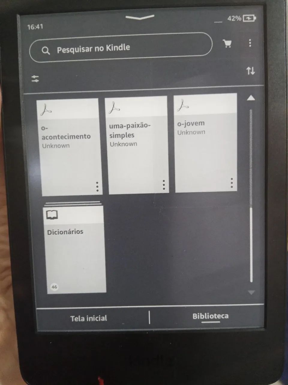Kindle 11a geração com touch zoado