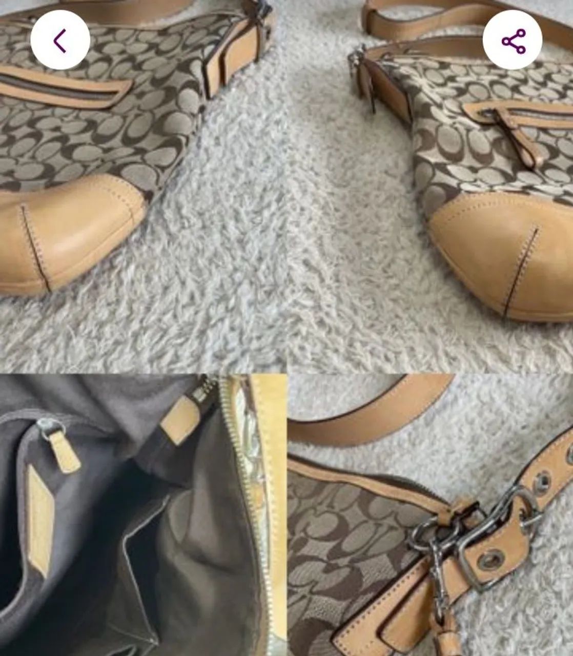 Coach transversal bege monograma original  - Foto 3