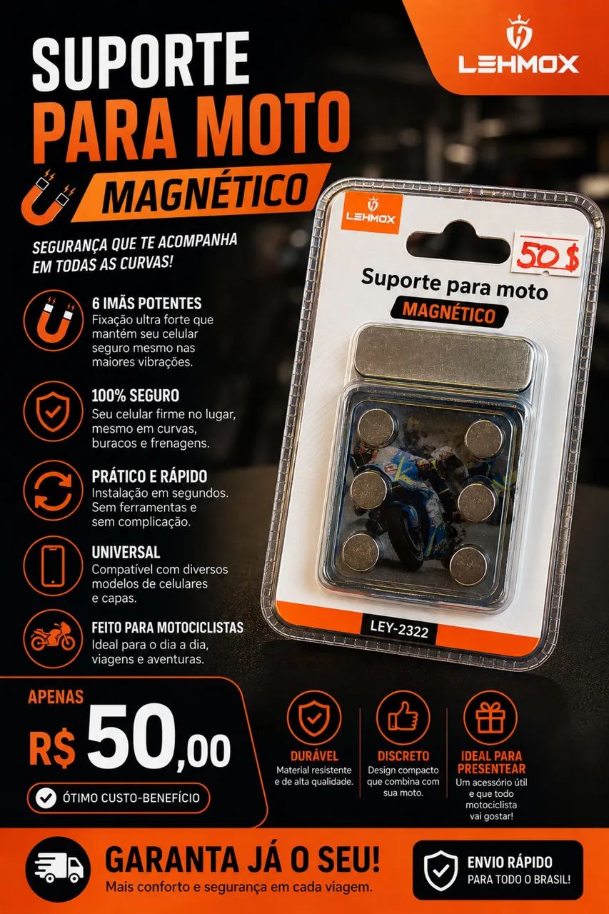 Suporte de moto magnético - Foto 2