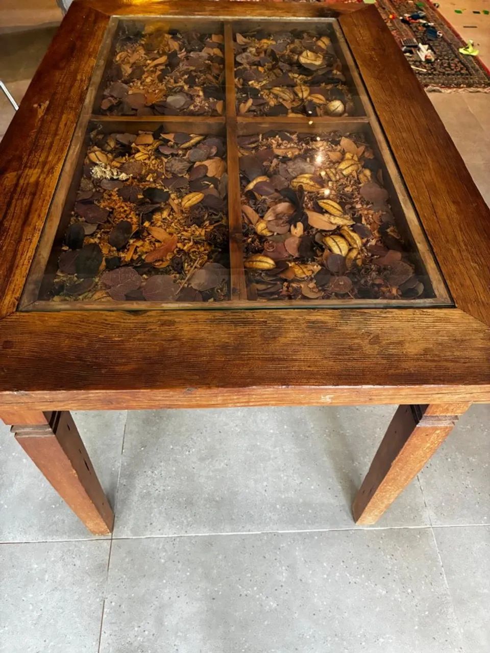 Mesa de jantar rústica em madeira maciça - Foto 4