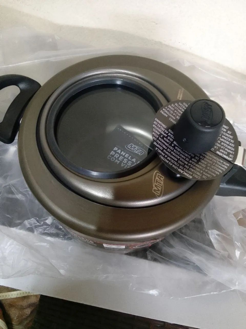 Panela Pressão Visor Vidro 4,5 L - Nova  - Foto 4