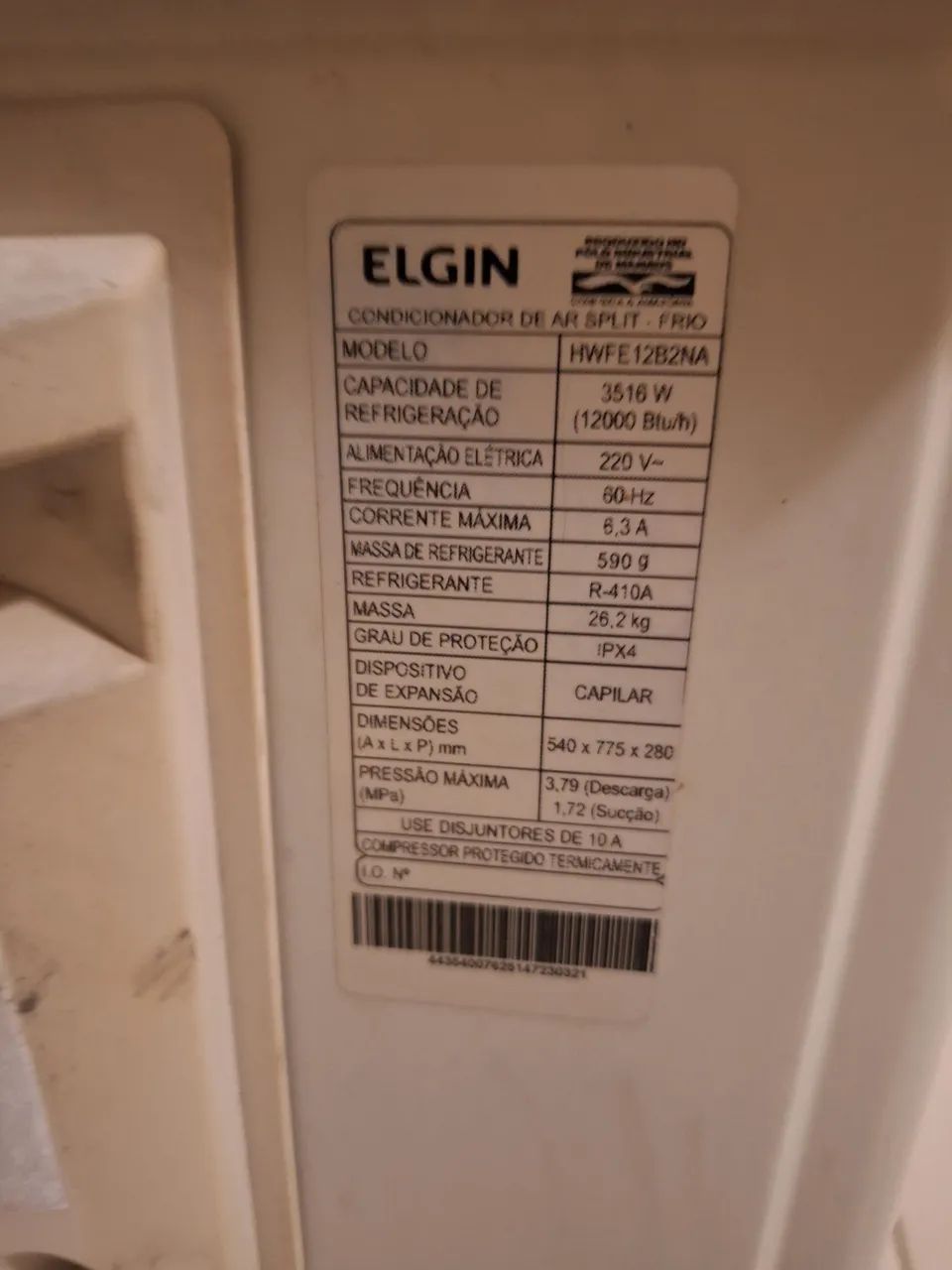 Ar condicionado split usado 12 mul BTUs