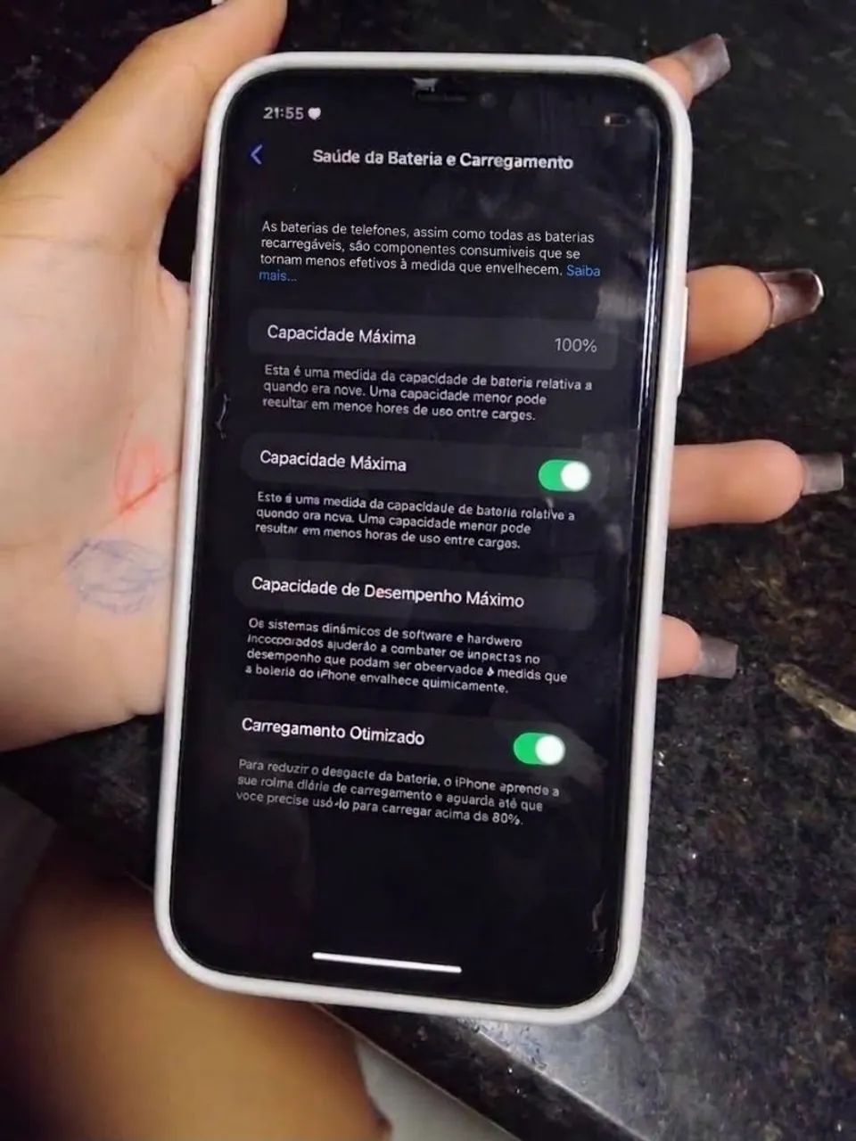 iPhone 11 128GB Branco Conservado, 128GB e Bateria Nova! - Foto 4