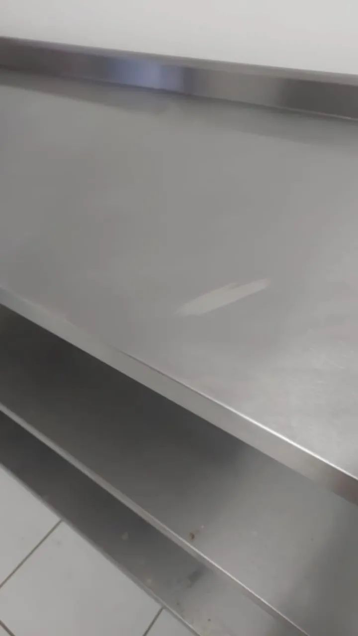 Mesa inox 160x60 (muito nova). - Foto 2