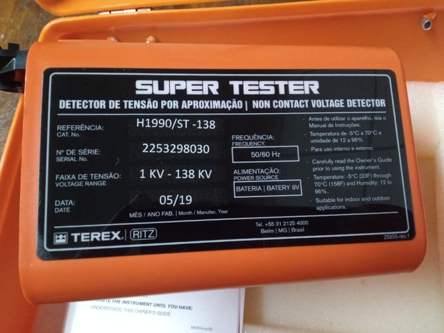 DETECTOR UNIPOLAR DE ALTA TENSÃO SUPER TESTER 