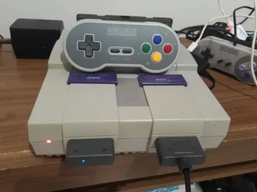 super nintendo 1 controle 1 jogo.