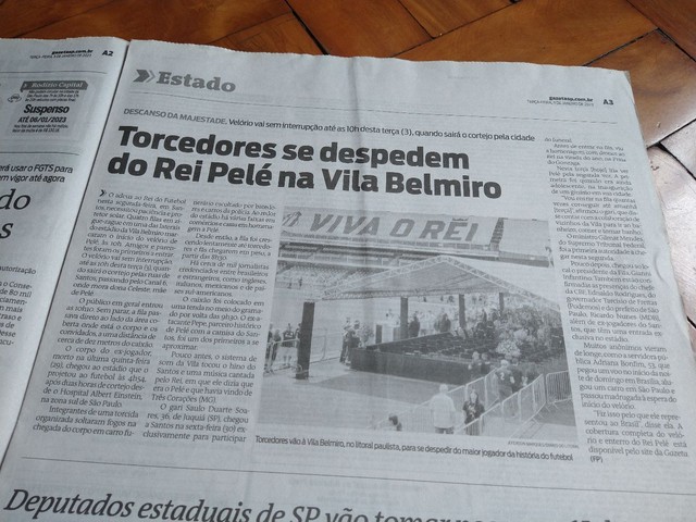 Jornal Gazeta de SP - Velório Pelé (03/01) - Foto 2