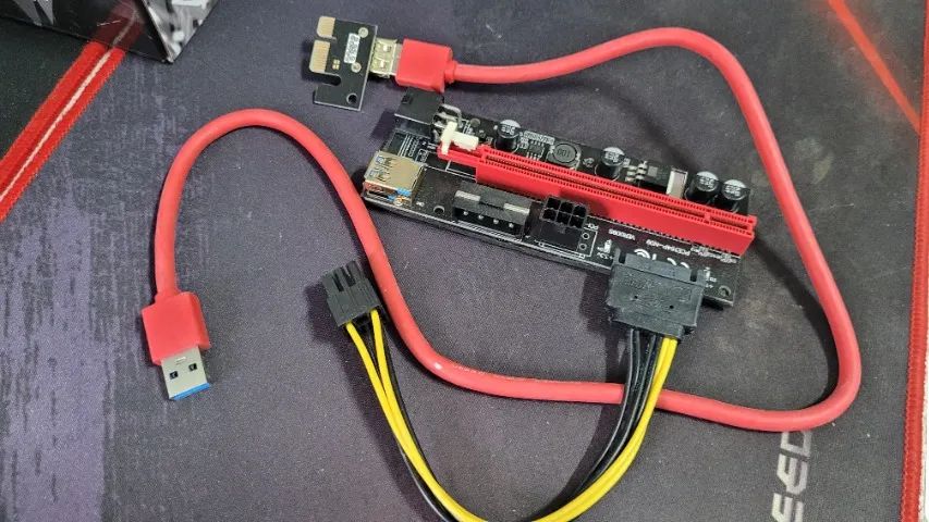 Placa Riser 009s Pci Express Cabo Extensor Usb 3.0 - Foto 4