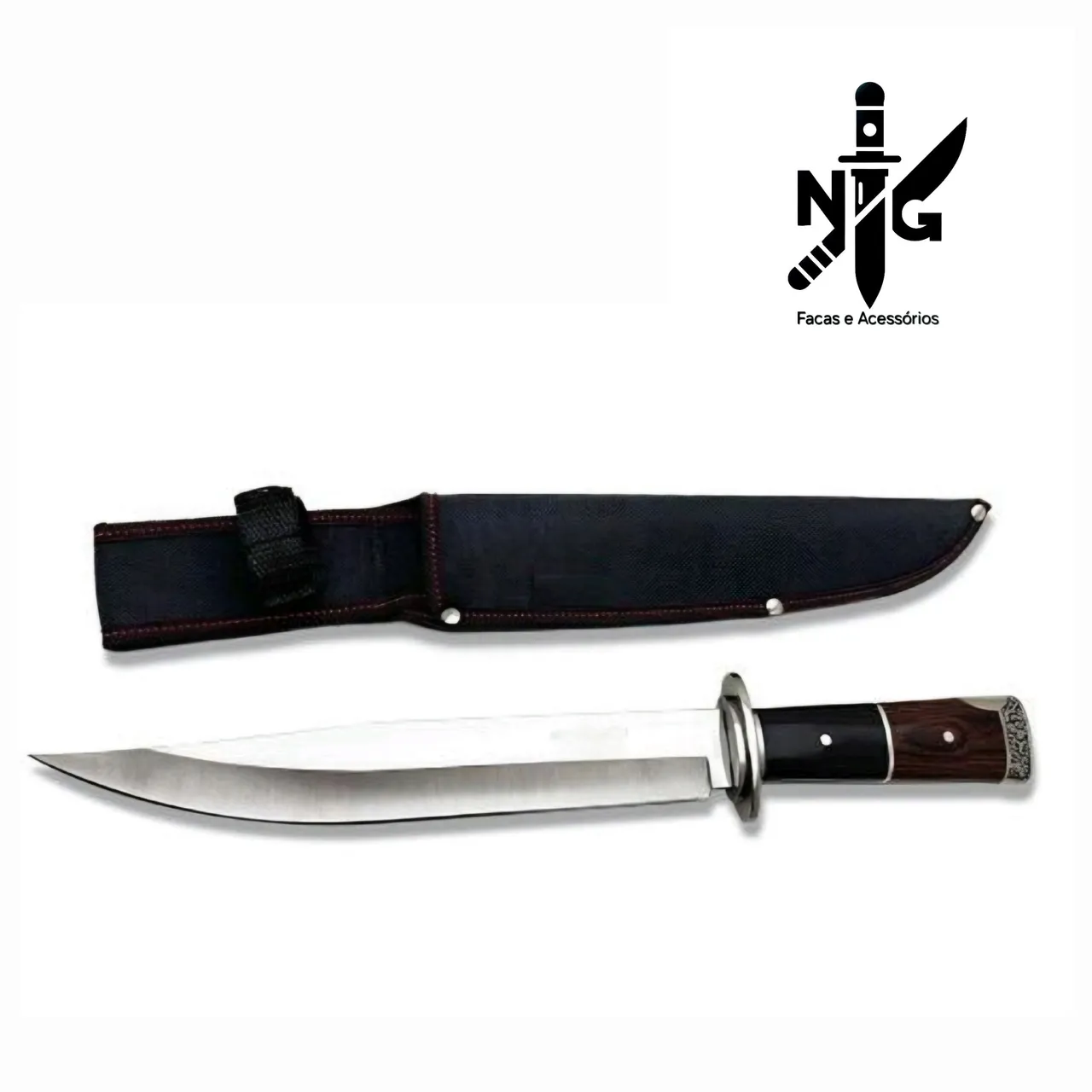 Faca para churrasco - Aço Inox - Cabo Madeira