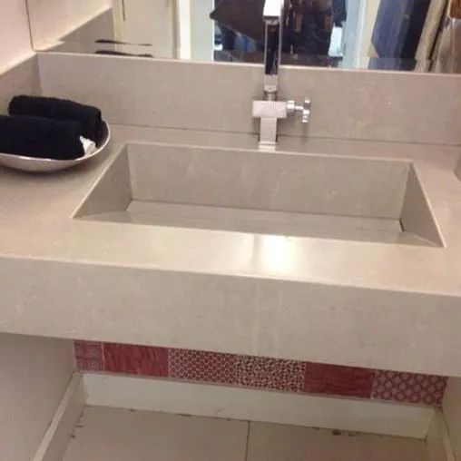 Pia, nicho, prateleiras, ilha, bancada, etc... Tudo em porcelanato  - Foto 3