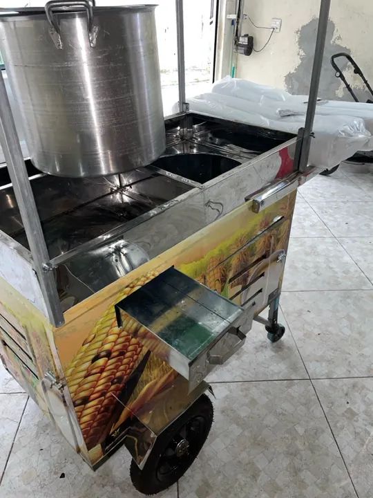 Carrinho de milho + caldeirão de 38ltrs + tenda + 200 potinhos  - Foto 3