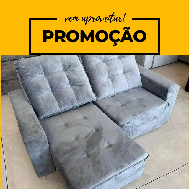 Sofa retratil cinza direto da fabrica muito confortável
