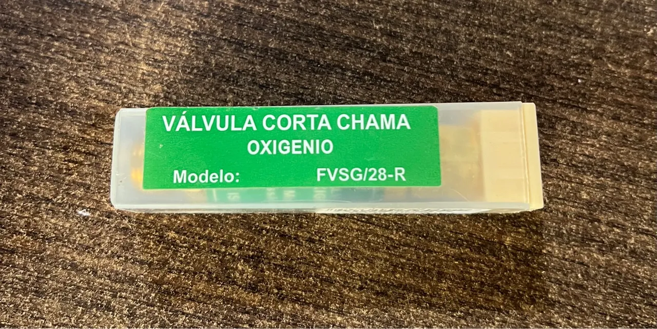 Valvula corta chama oxigenio