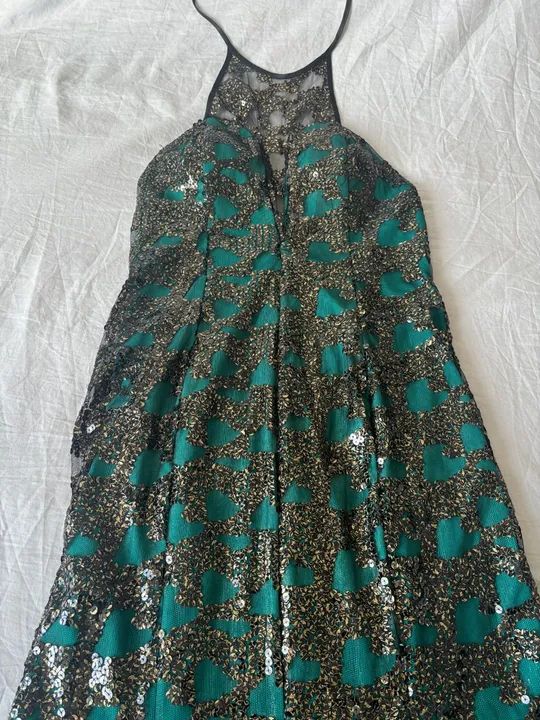 Vestido Festa Sequinedo Verde - Foto 3