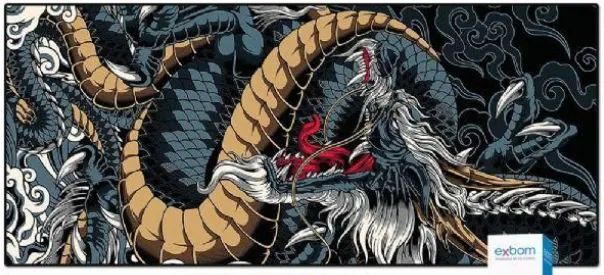 Mouse Pad Gamer Exbom Extra Grande 90x40cm Dragão
